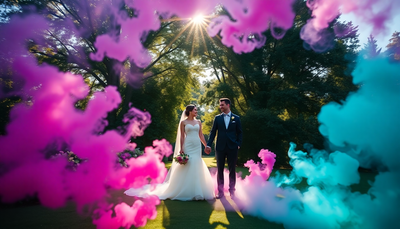 Ignite the Magic: Elevate Your Wedding Photography with Colorful Smoke Effects